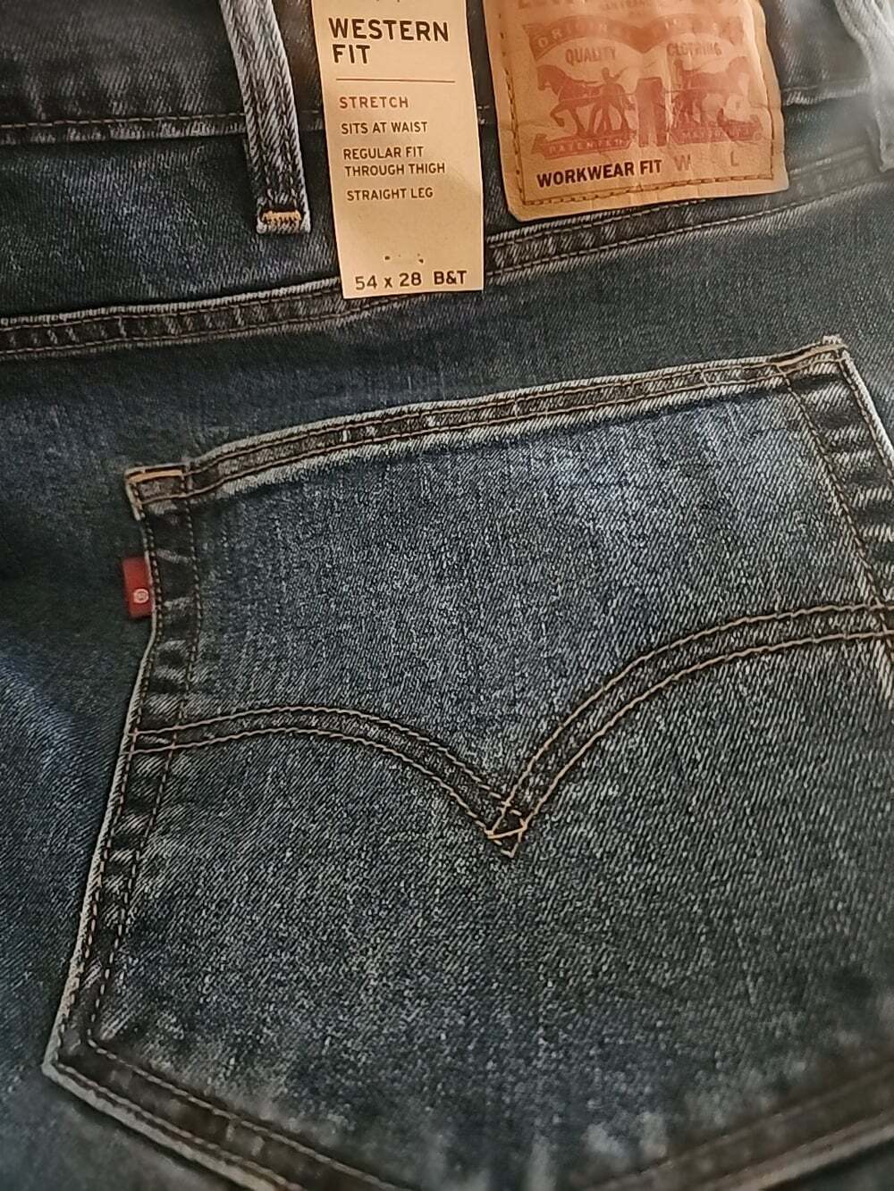Levi's Western Workwear Fit Jeans Stretch Big & Tall 54x28 NWT New Denim L100